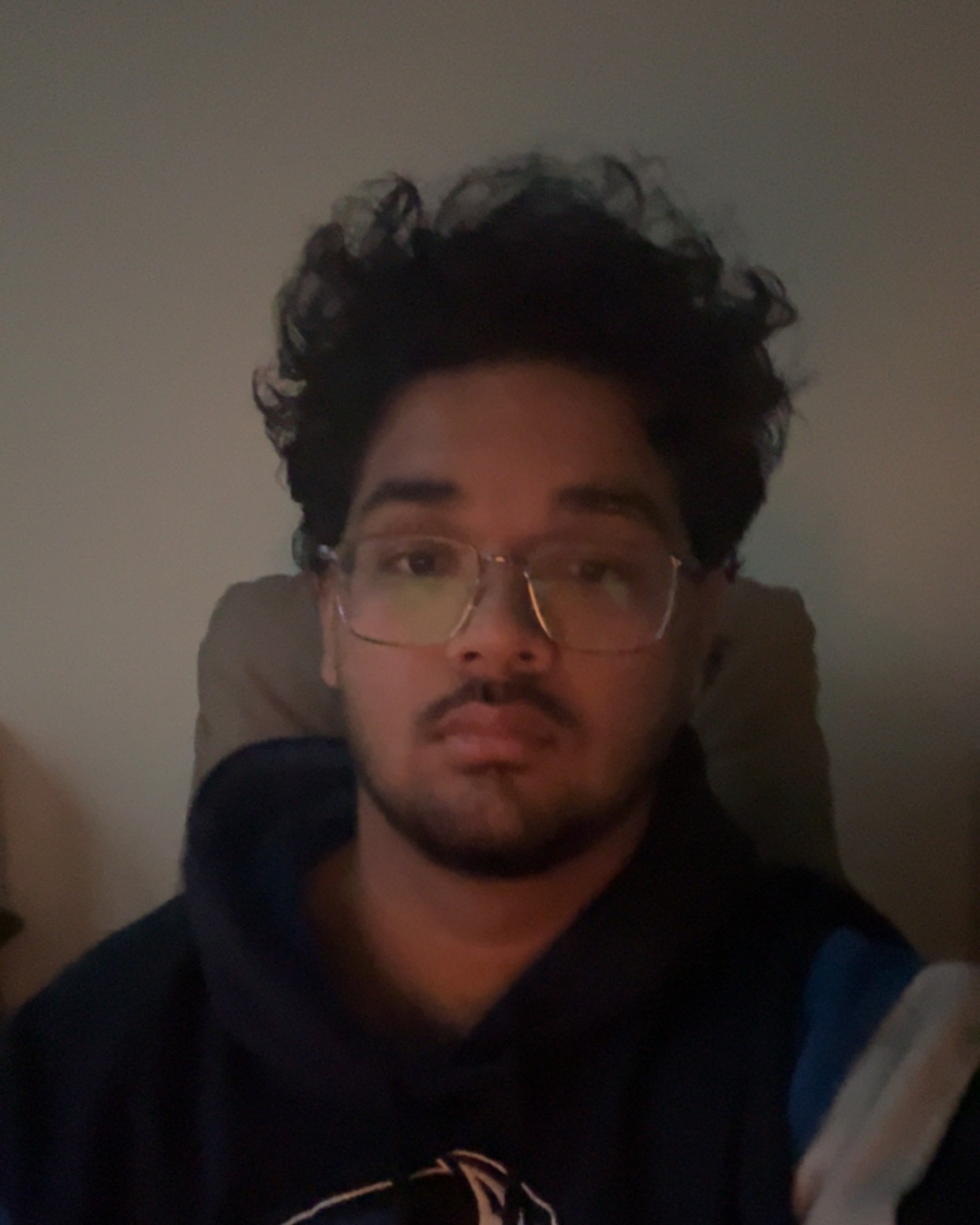 Adi in a Mavs hoodie